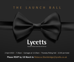 The Launch Ball FB Post 300x251 - Glittering Fundraiser at The Eventing Spring Carnival