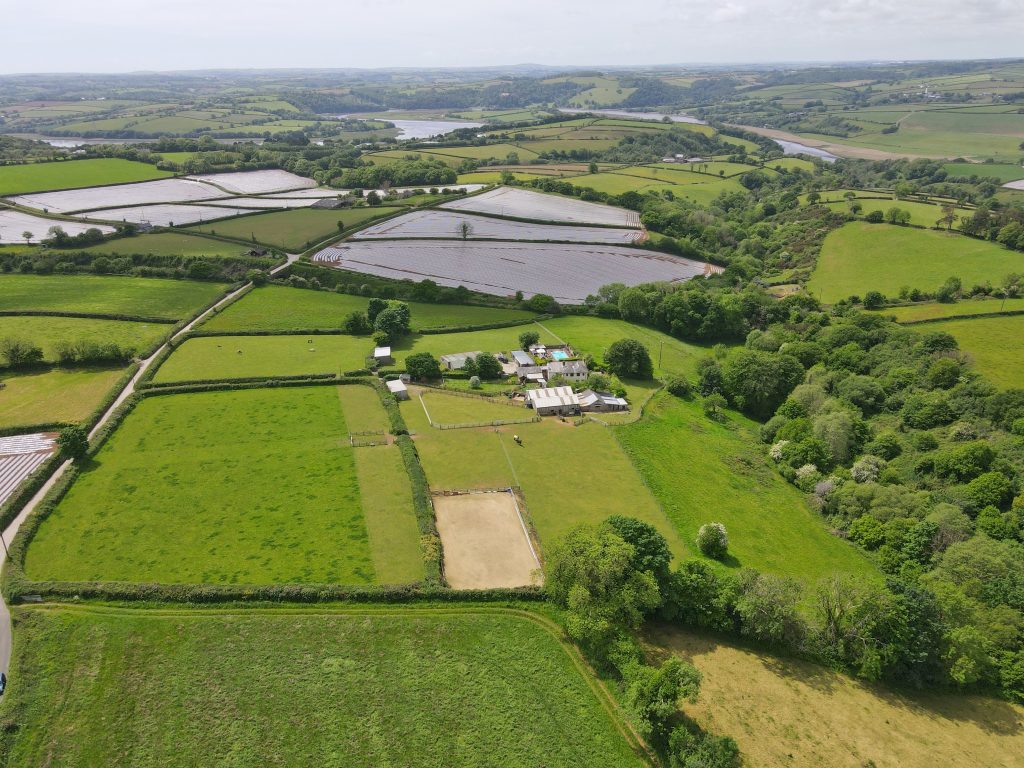 Aerial2 1024x768 - 13.5 Acre Equine Facility with Detached Farmhouse